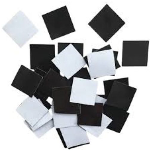  Folie magnetică cu adeziv 20x20 mm 100 bucăți grosime 0.50 mm