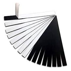  Folie magnetică cu adeziv 10 cm x 1.5 cm grosime 0.4 mm 1000 buc.