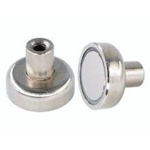 Magnet Neodim tip oală Ø16 mm filet interior