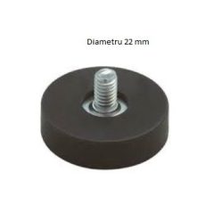 Magnet Neodim tip oala cauciucat Ø 22 mm filet exterior