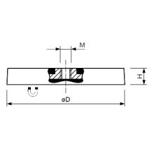 Magnet Neodim tip oala cauciucat Ø 66 mm 