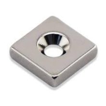 Magnet Neodim bloc  20x20x5 mm N35 cu orificiu