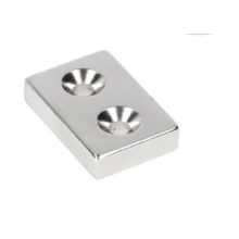 Magnet Neodim bloc  30x20x5 mm N48 cu orificiu