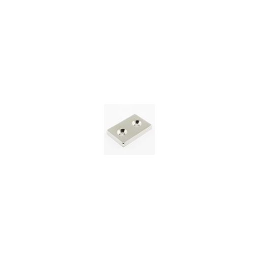 Magnet Neodim bloc  30x20x5 mm N48 cu orificiu