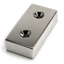 Magnet Neodim bloc 40x20x10 mm N48 cu orificiu