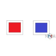 Simbol magnetic colorat pătrat 2x2 cm 