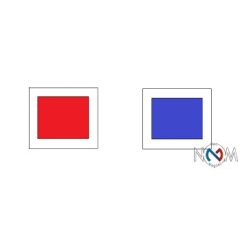 Simbol magnetic colorat pătrat 2x2 cm 