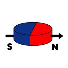 Magnet Neodim disc  6x4 mm N48 magnetizare radială