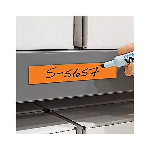 Etichetă magnetică 60x20 mm portocaliu, 100 bucăți