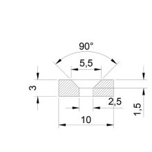 Magnet Neodim bloc  10x2.5x3 mm N48