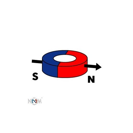 Magnet Neodim inel  10x5x5 mm N48 magnetizare radială