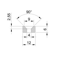 Magnet Neodim inel  12x4x6 mm N48 