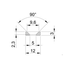 Magnet Neodim inel  12x5x3 mm N48