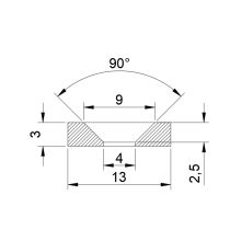 Magnet Neodim inel  13x4x3 mm N48