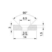 Magnet Neodim inel  14x3.5x3 mm N48