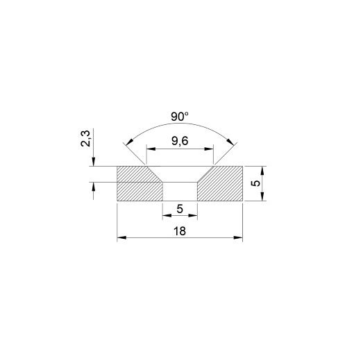 Magnet Neodim inel  18x5x5 mm N48