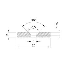 Magnet Neodim inel  20x3x3 mm N48