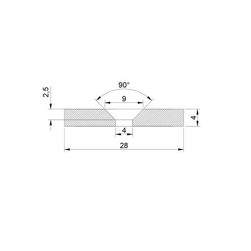 Magnet Neodim inel  28x4x4 mm N48