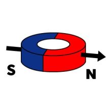 Magnet Neodim inel  4x2x8 mm N35 magnetizare radială