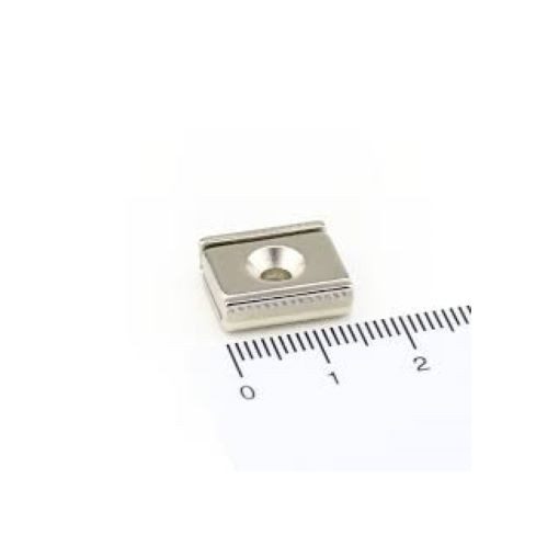 Magnet Neodim tip oală dreptunghiulară 15x13.5x5 mm