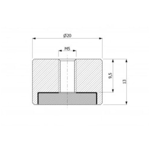 Magnet Neodim tip oală Ø20 mm